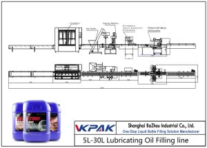 Linha de enchimento automática de óleo lubrificante 5L-30L